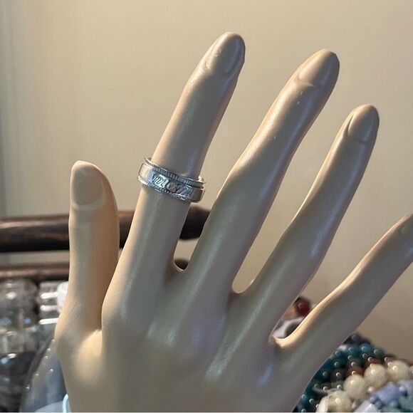 Sterling Silver Stress Relieving Anxiety Spinner Ring Mom Sz6, 4g - Picture 6 of 9